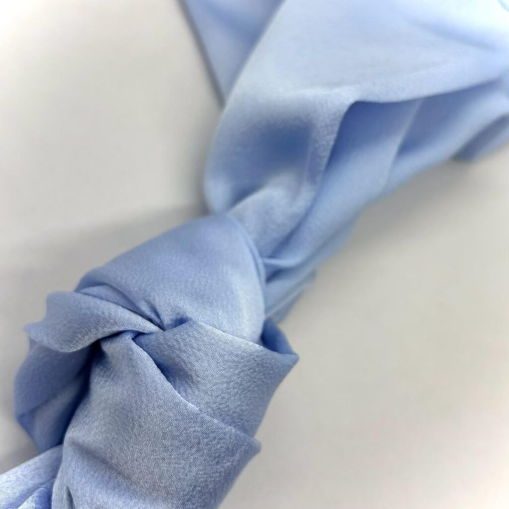 Teal Blue Bubble Satin Hijab main image 1